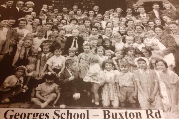 VE Day Street Party 75 yrs ago SHeila Hammond as a child