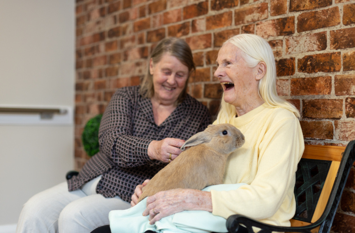 A resident at Borough Care, a dementia-friendly care home provider in Stockport and Staffordshire.